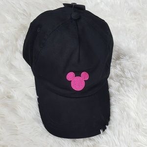 Disney Mickey Mouse Black and Pink Cap Hat
